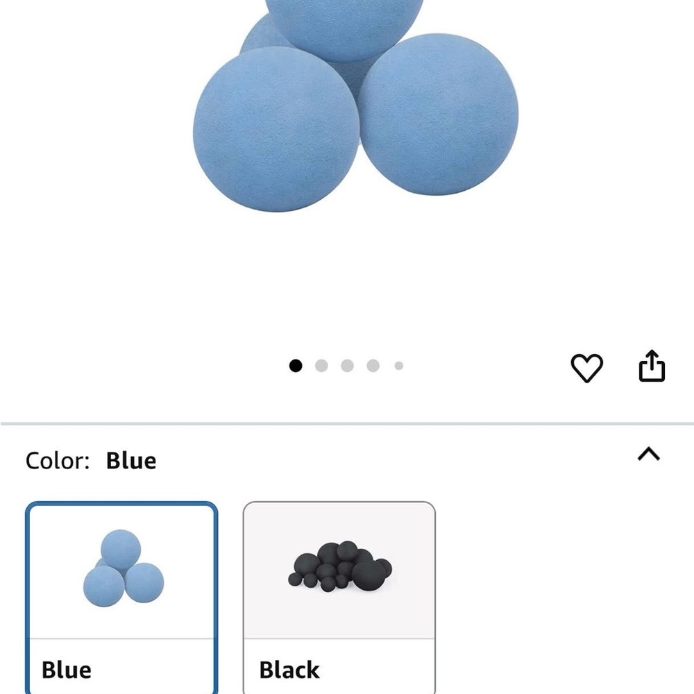 Set of 4 - 6” Blue Ceramic Fireballs